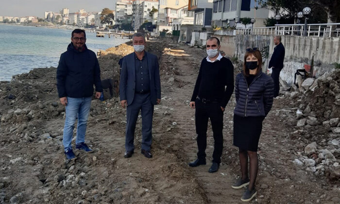 SAHİL YOLU ÇALIŞMALARI DEVAM EDİYOR