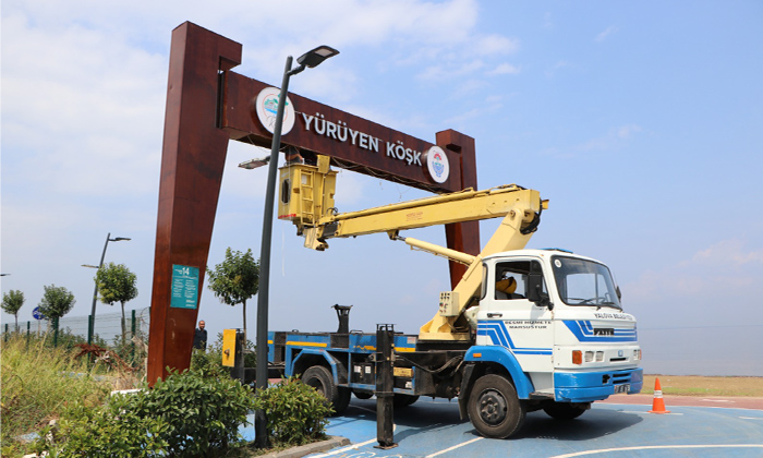 YÜRÜYEN KÖŞK TABELASI YENİLENDİ