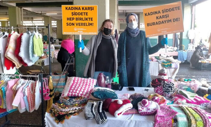 PAZARYERİNDE KADINA ŞİDDET FARKINDALIĞI