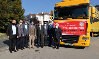 İZMİR VE SURİYE’YE YARDIM TIRLARI YOLA ÇIKTI