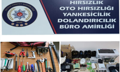 HIRSIZLAR ÇALDIKLARI EŞYALARLA YAKALANDI