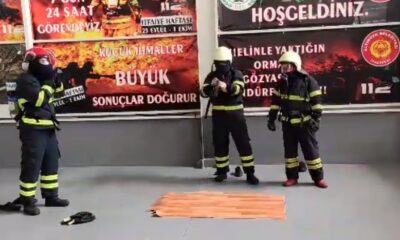 İTFAİYE PERSONELİNE HAYATİ BİLGİLER VERİLİYOR