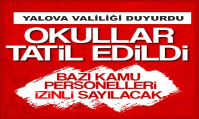 YALOVA’DA EĞİTİME ARA VERİLDİ