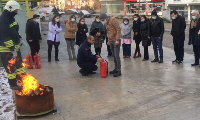 SAĞLIK PERSONELİNE YANGIN EĞİTİMİ