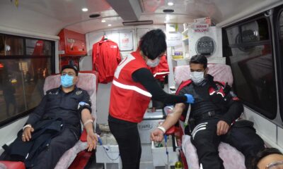 POLİSLERİMİZDEN KAN BAĞIŞINA DESTEK