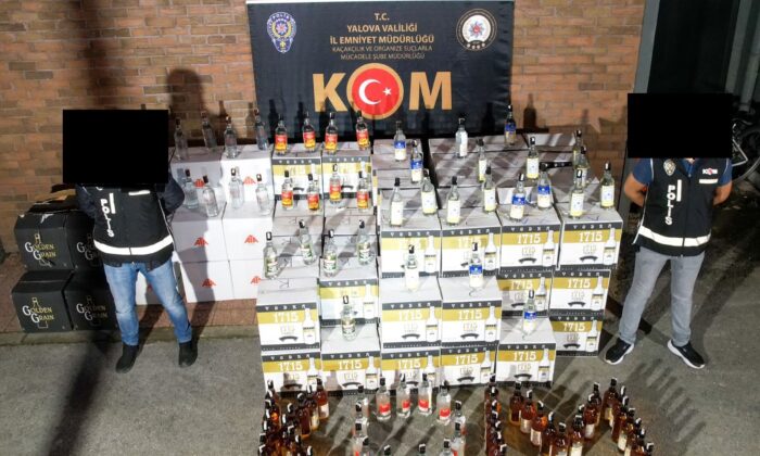 1380 ŞİŞE KAÇAK ALKOL ELE GEÇİRİLDİ